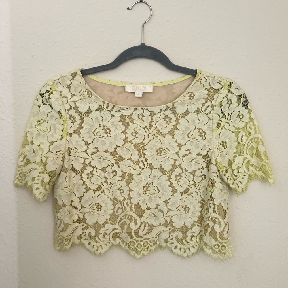 ERIN Lace Crop Top - Cream